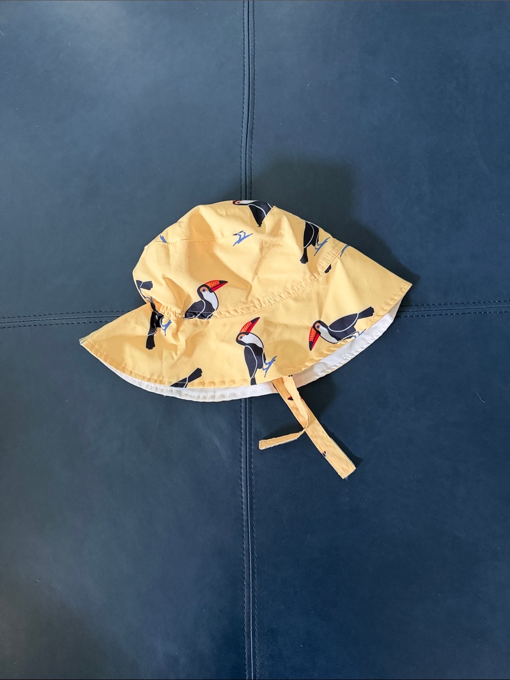 Yellow Toucan Print Baby Sun Hat